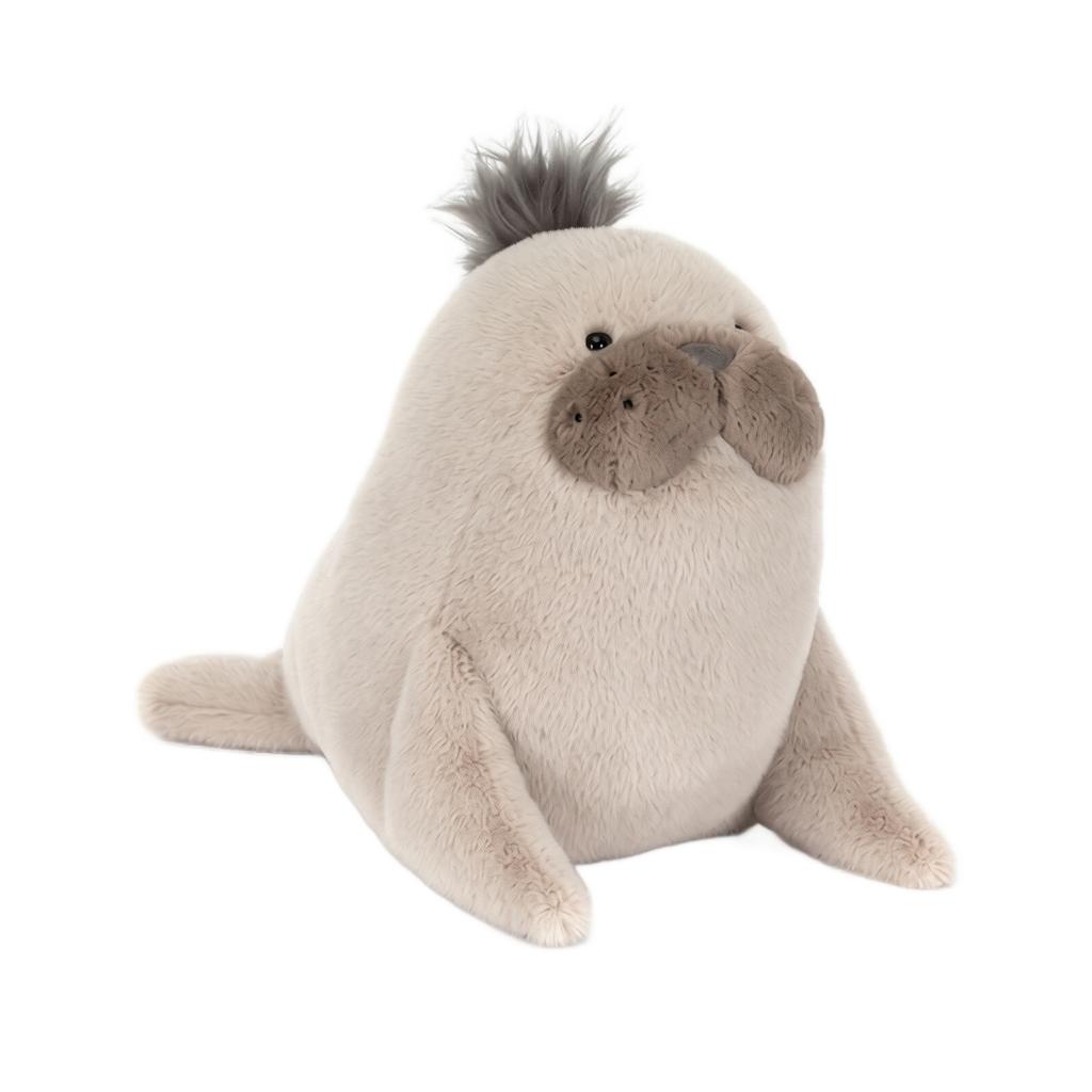 Plush Seal Stuffed Animal Soft Toy 20cm Height Cuddly Plushie Sea Mammal Plush Doll for Kids and Collectors