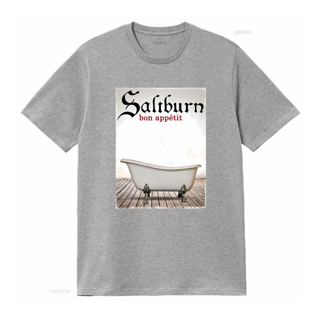 Saltburn 'Bon Appétit' T Shirt vintage Washed Slightly Casual Breathable Soft Versatile Stretched fashion graphic