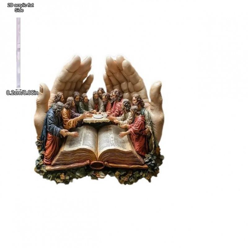 2D Flat, Acrylic Apostles Standee Desktop Decoration, with Base, Suitable for Wall Decoration, Porch, Room, Villa, Accents Home, Hallway, or Workplace