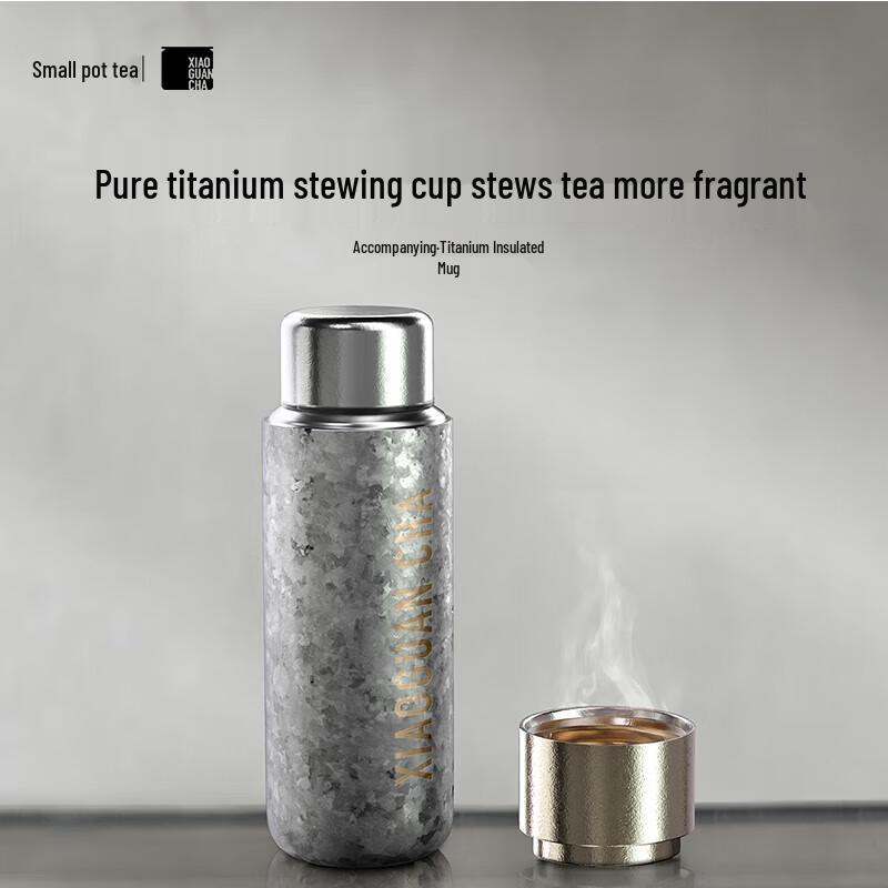 Elegant 400ml Titanium Insulated Travel Mug with Tea Infuser