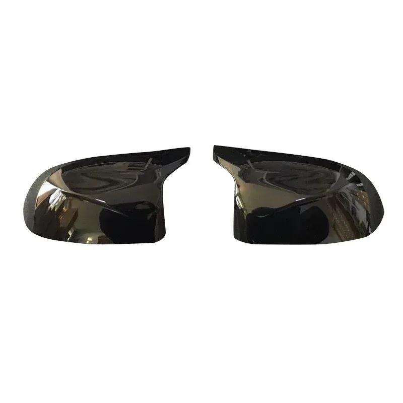 Auto Car Rear View Side Mirror Cover Trim for BMW F25 X3 F26 X4 F15 X5 F16 X6 2014 2015-2018 Bright Black Carbon Fiber Style