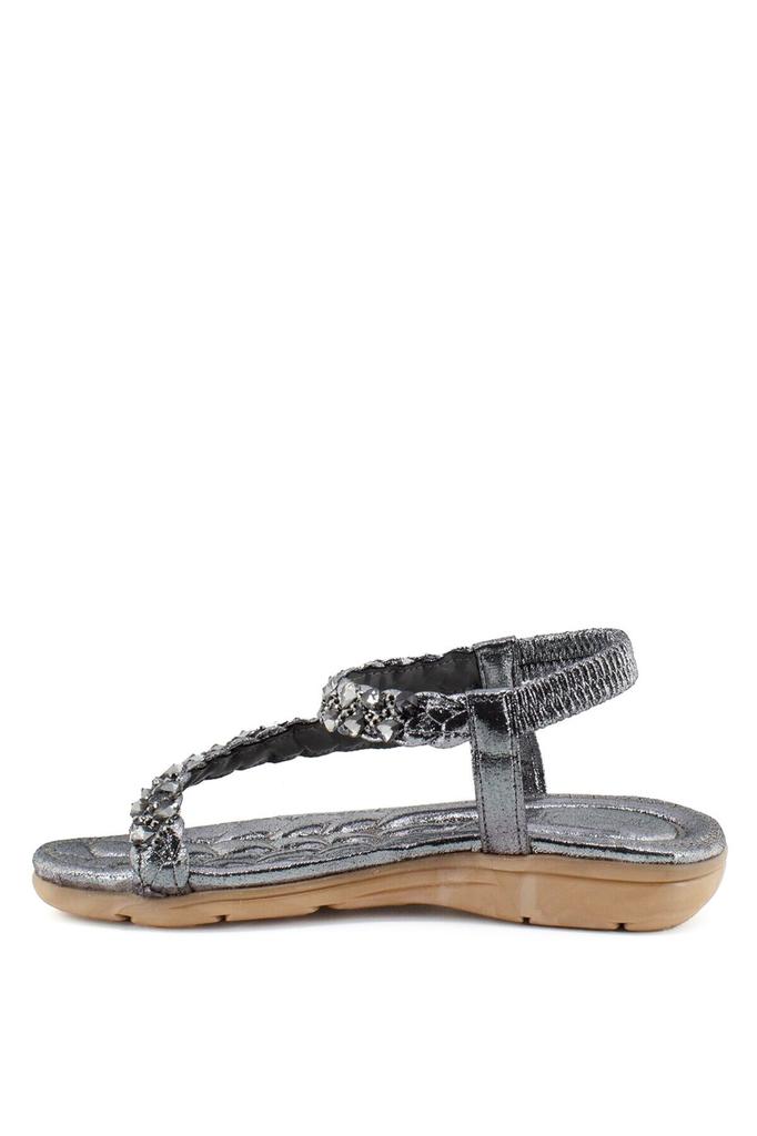 Women's Casual Sandals Silver Stone Orthopedic Casual Gray Sandals