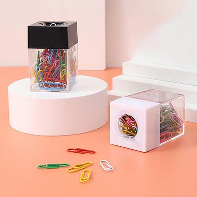 Magnetyczne Pudełko do Przechowywania Spinaczy do Papieru Przenośne Artykuły Biurowe Pojemne Pudełko do Przechowywania Biurowe Materiały do Bindowania Pojemnik na Spinacze Organizer