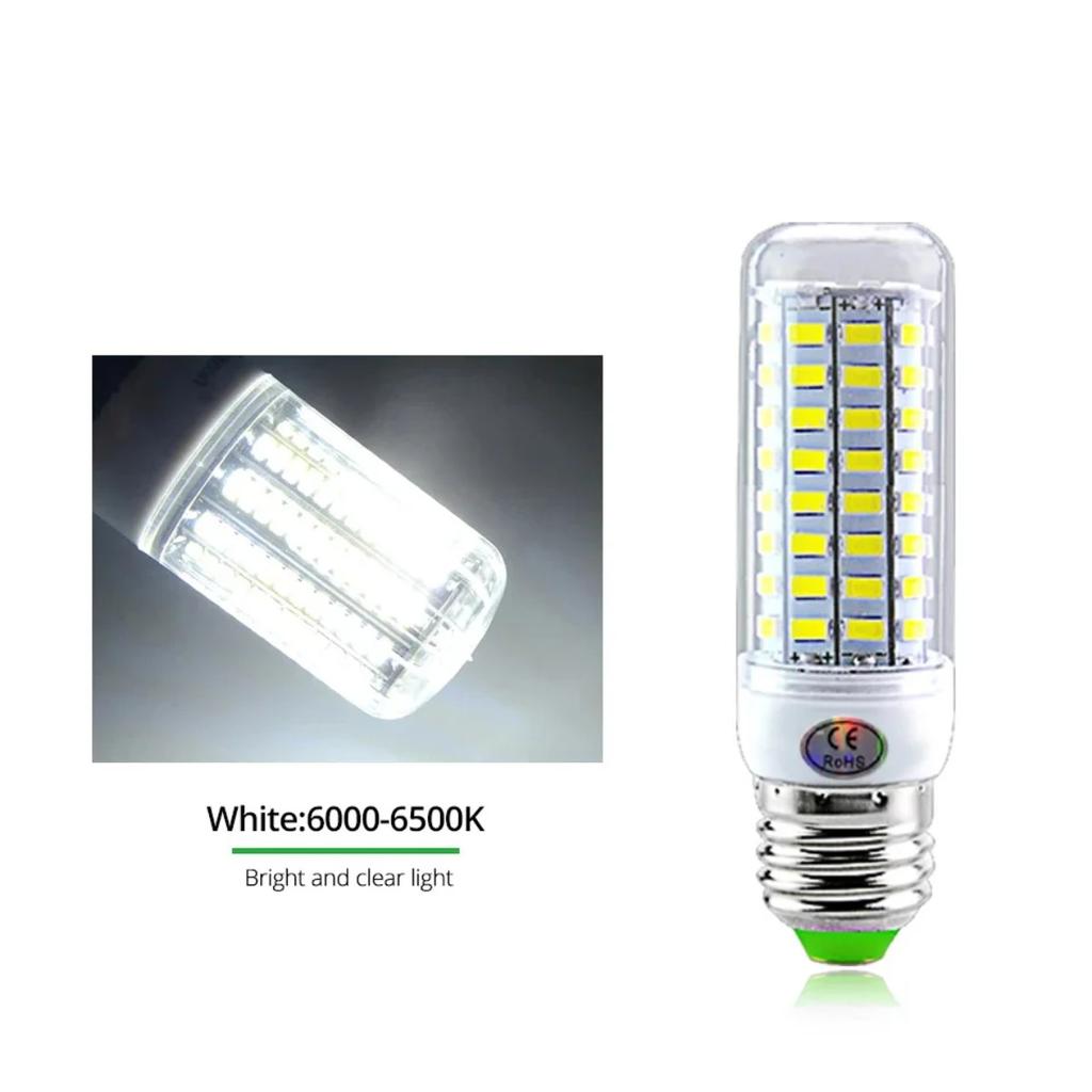 HOMZY E27 LED Lamp E14 LED SMD 5730 220V Corn Light Bulbs 24 36 56 72 LEDs Lamparas LED Chandelie For Home Decoration Ampoule Led Light