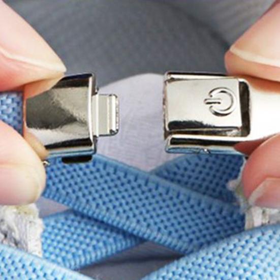 2Pcs Shoes Laces Fastener No Tie Shoelaces Press Type Creative Elastic Shoelace Lock Buckle Shoes Accessories