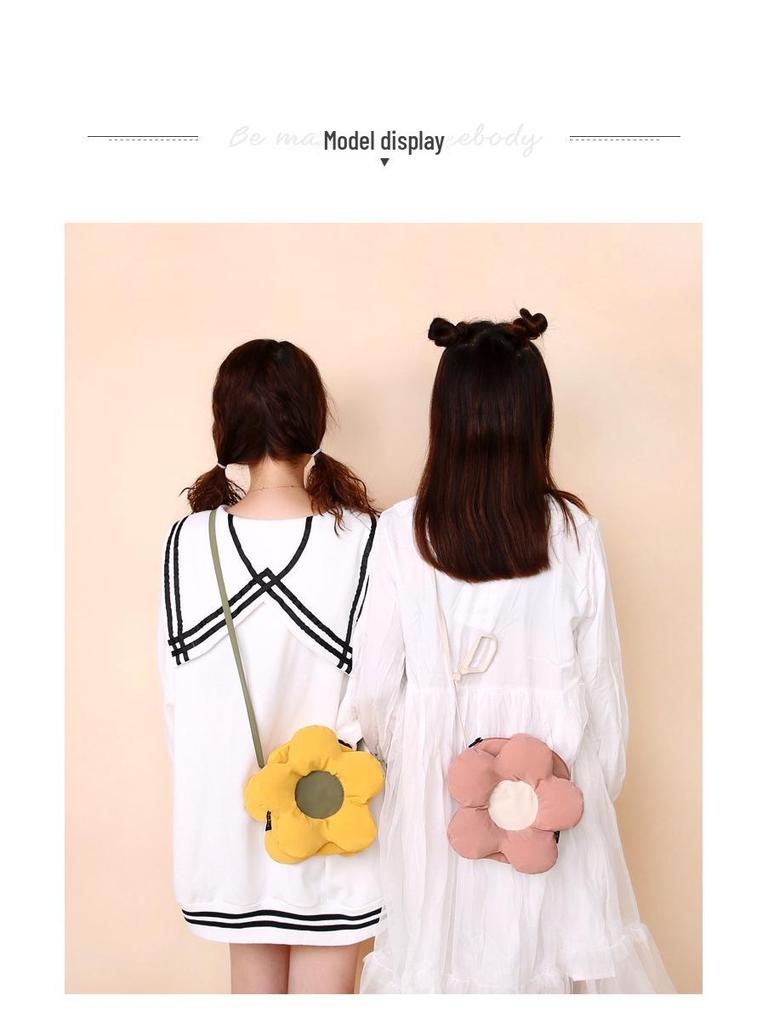 Three-Color Patchwork Floral Soft Girl Shoulder Bag