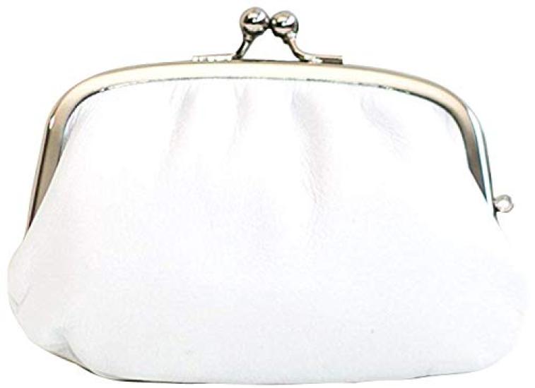 

Made in Japan Cowhide parent and child pouch white [Matsunoya]