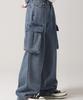 AVANDRESS Real Wide Cargo Pants Light Blue