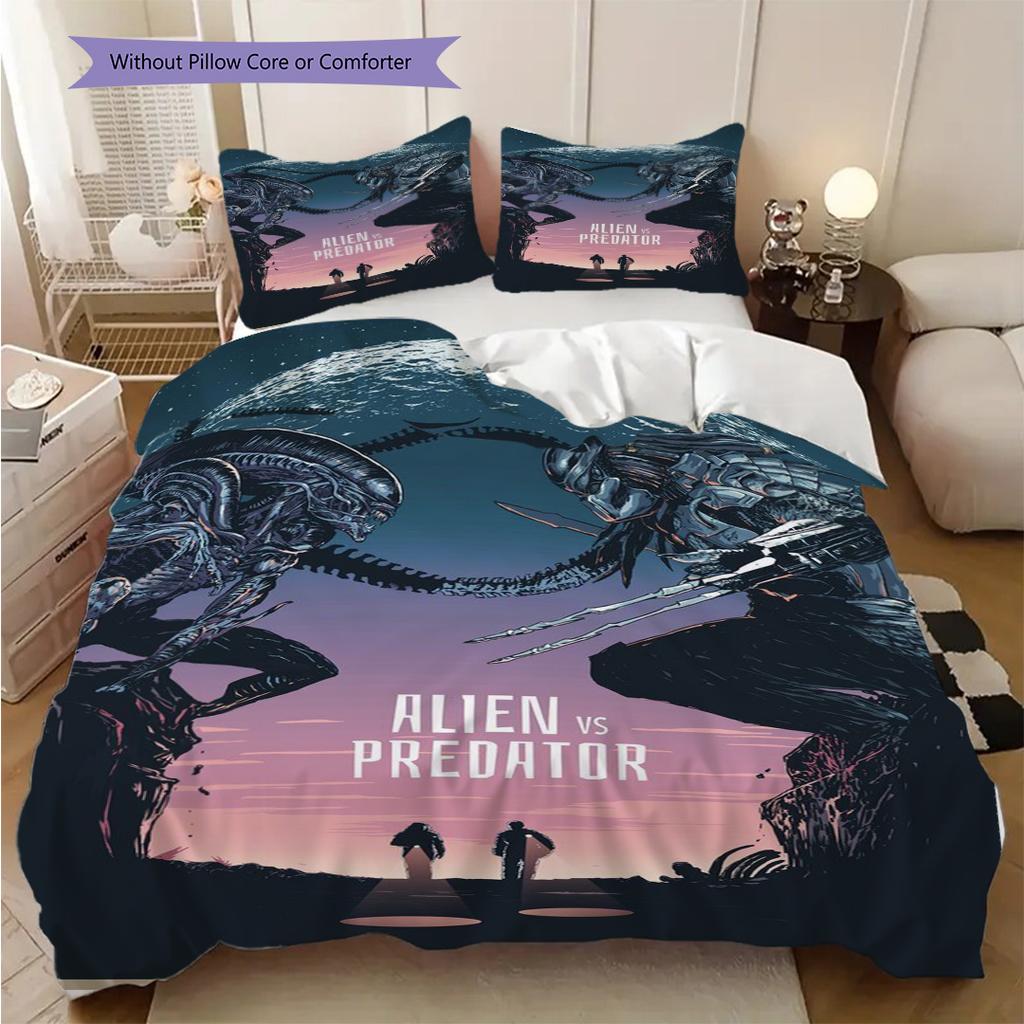 Alien Vs Predator Ultimate Clash Threepiece Set 1 Duvet Cover 2 Pillowcase Without Core Christmas Birthday Gift