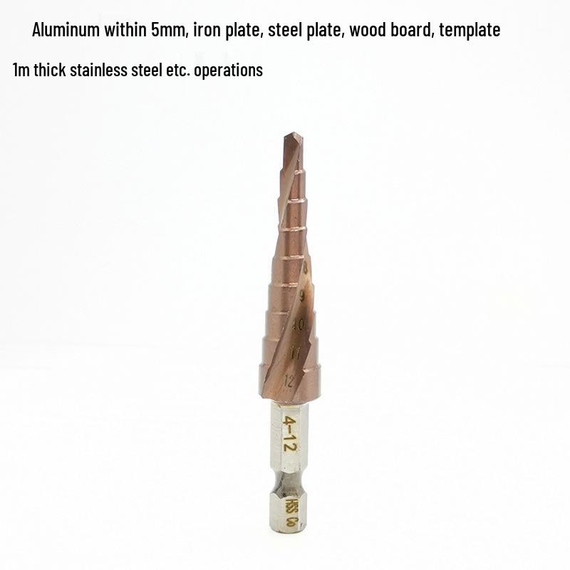 Hex Shank Pagoda Step Drill Bit for Metal