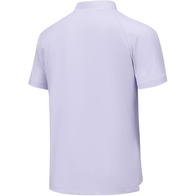 Skechers Godri Slim Fit Simple Quick Dry Breathable Short Sleeve Polo Shirt Women tops Stone-Purple P225W141-00FW