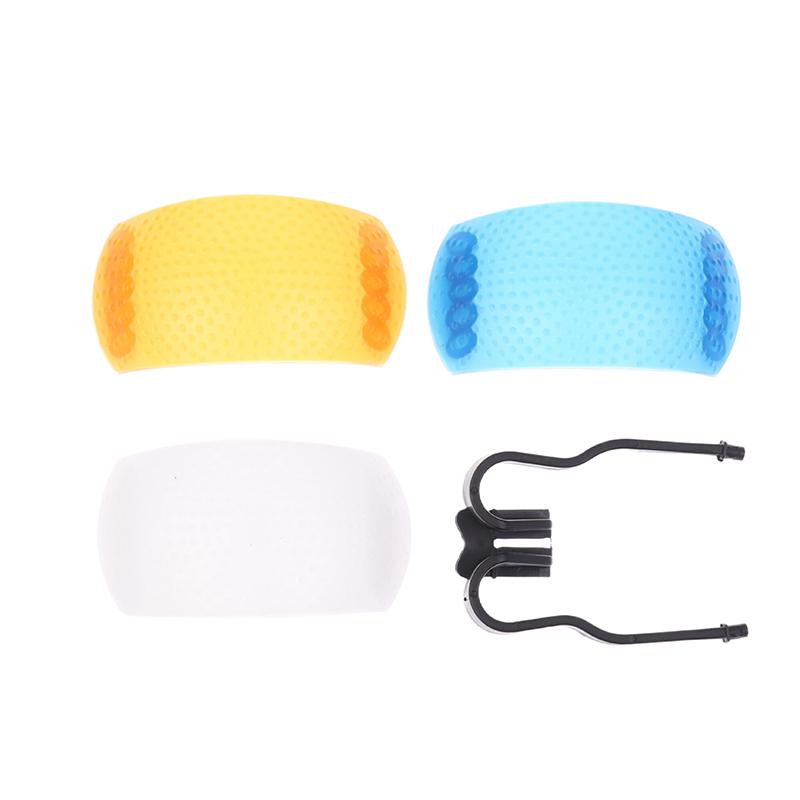 1/2Set Diffuser Cover For Dslr Camera Diffuser Cover 3 Color 3 In 1 Up Flash Diffuser Cover For Dslr Slr Cameras