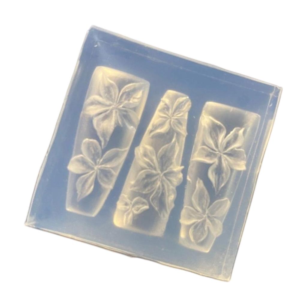 Reusable Silicone Nail Art Mold For DIY 3D Flower Design Manicure Template Jewelry Making Crafting Accessories