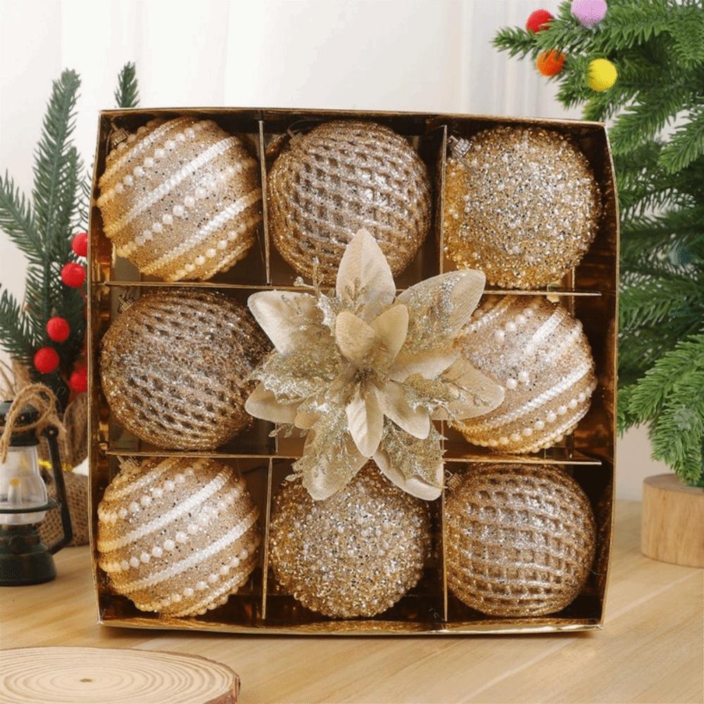 Xmas Baubles Christmas Ball Set 8cm Xmas Ornament Ball Creative Xmas Tree Hanging Pendant