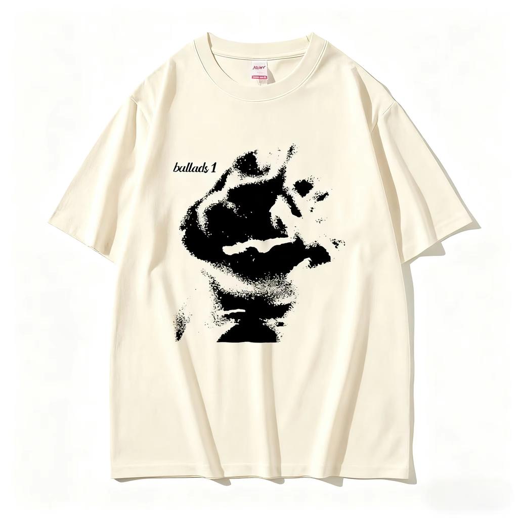 man clothing 100Cotton Tshirt Singer Joji Ballads Album American leisure Streetwear Hipster Fashionable Women Oversized shir