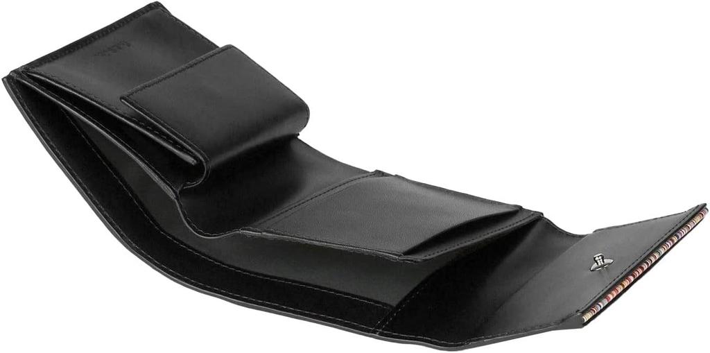 Paul Smith Signature Stripe Tipping Black Men's Tri-fold Wallet,