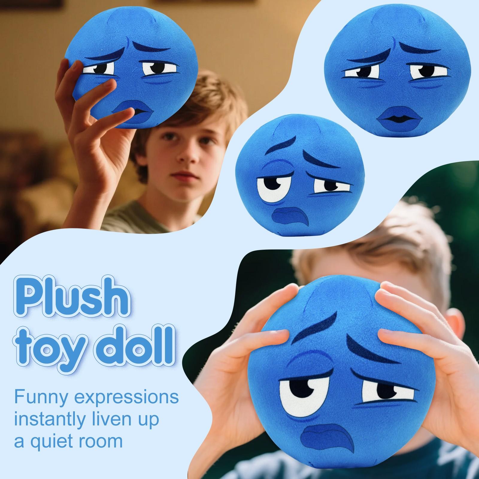 

Funny Blue Expression Doll, Strange And Exaggerated Expression Makes You Smile One Size синий