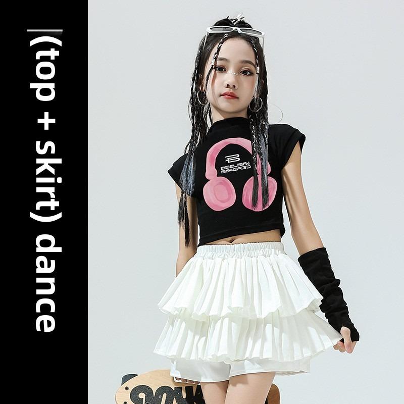 

Костюмы для джазовых танцев для девочек, модная одежда, детские костюмы для дефиле, танцевальные костюмы для девочек в стиле хип-хоп 180