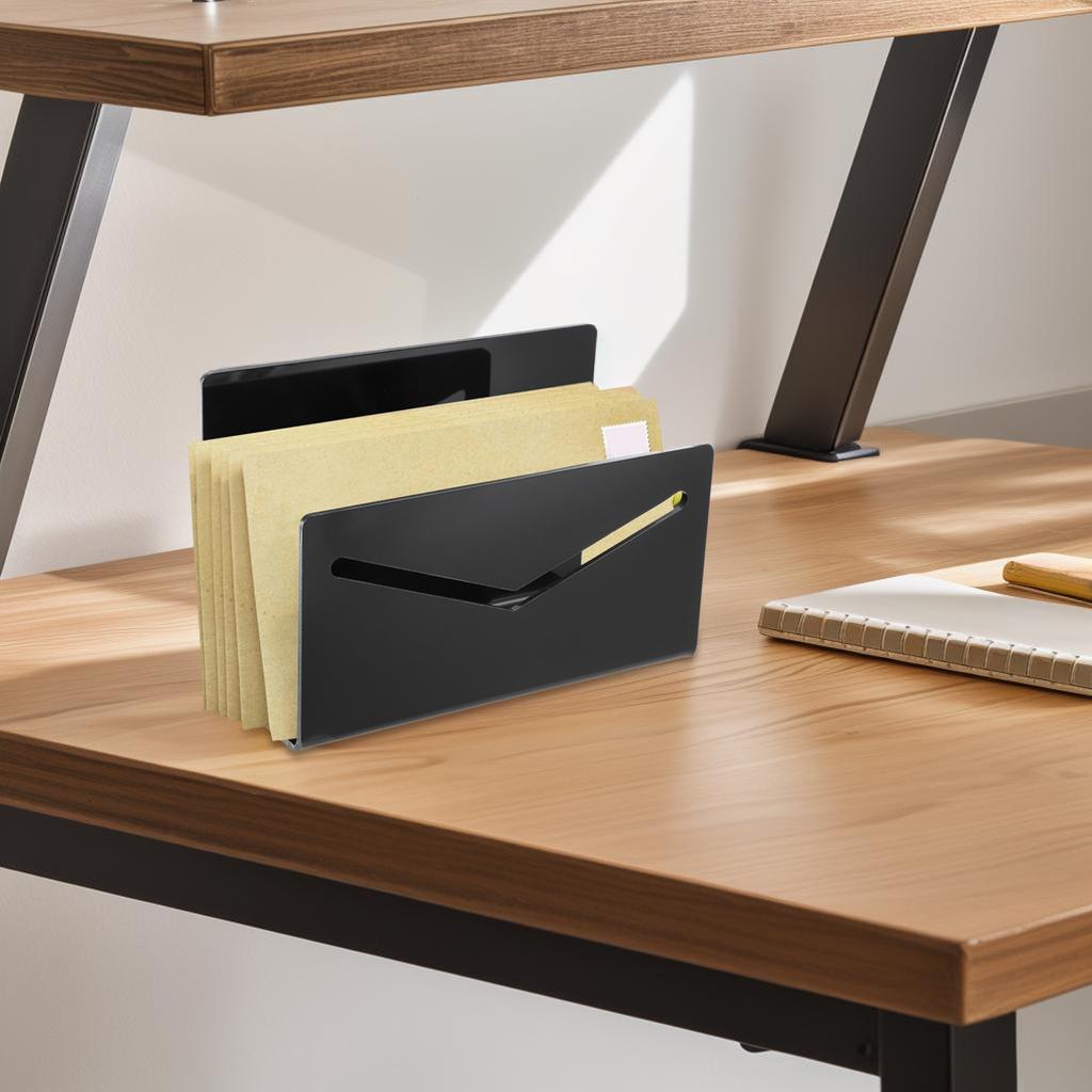 Mail Sorter Letter Rack Desk Organization Anti-slip Pads Stable Desk Accessory Versatile Office Decor Transparent Mail Storage
