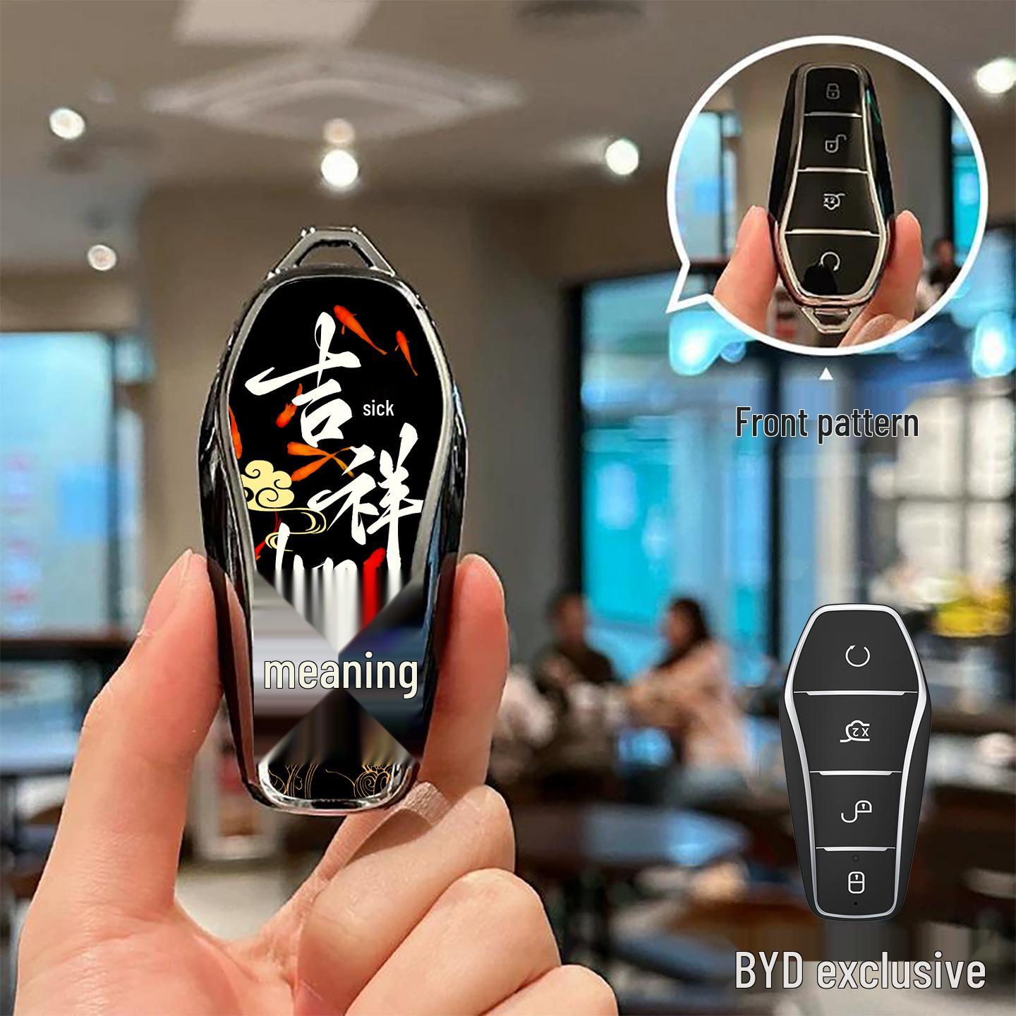 BYD Song Pro, Qin Plus DMI, Han EV, Dolphin, Seagull, Yuan, Tang Car Key Protective Case