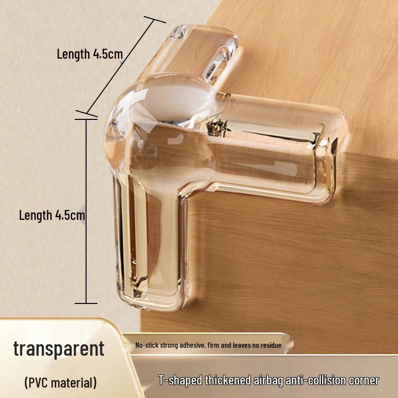 Assorted Transparent Silicone Corner Protectors: Soft Bumpers for Tables, Walls, Corners, Edges, and Windows