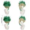 Dr Stone Ishigami Senkuu Cosplay Wig With Green Gradient Short Hair For Character Role Play