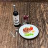 1 Set Miniature Kitchen Model Home Decoracion Accessories 1:12 Scale Mini Wine Steak Kit
