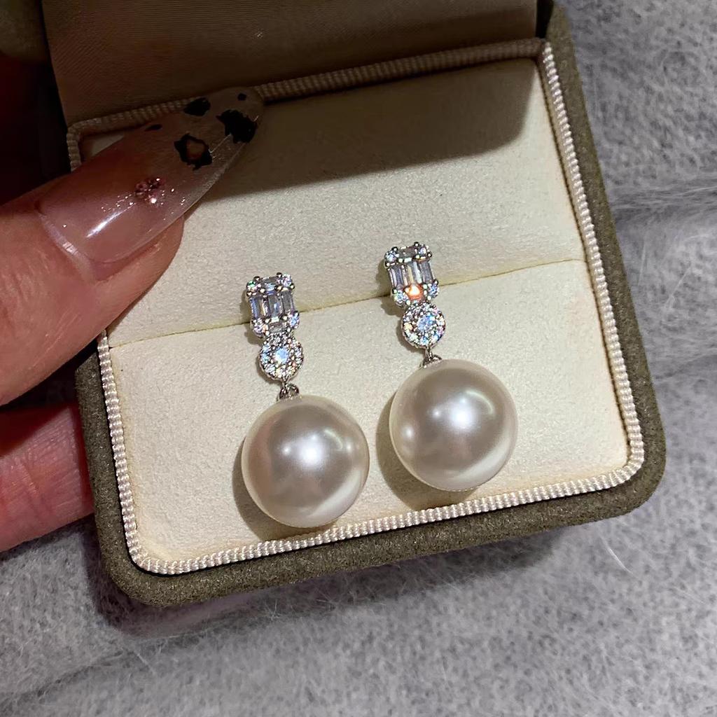 Sterling Silver Needle S Home Australia White Pearl Earrings Women's 2025 New Beautiful Stud Earrings High-end Earrings