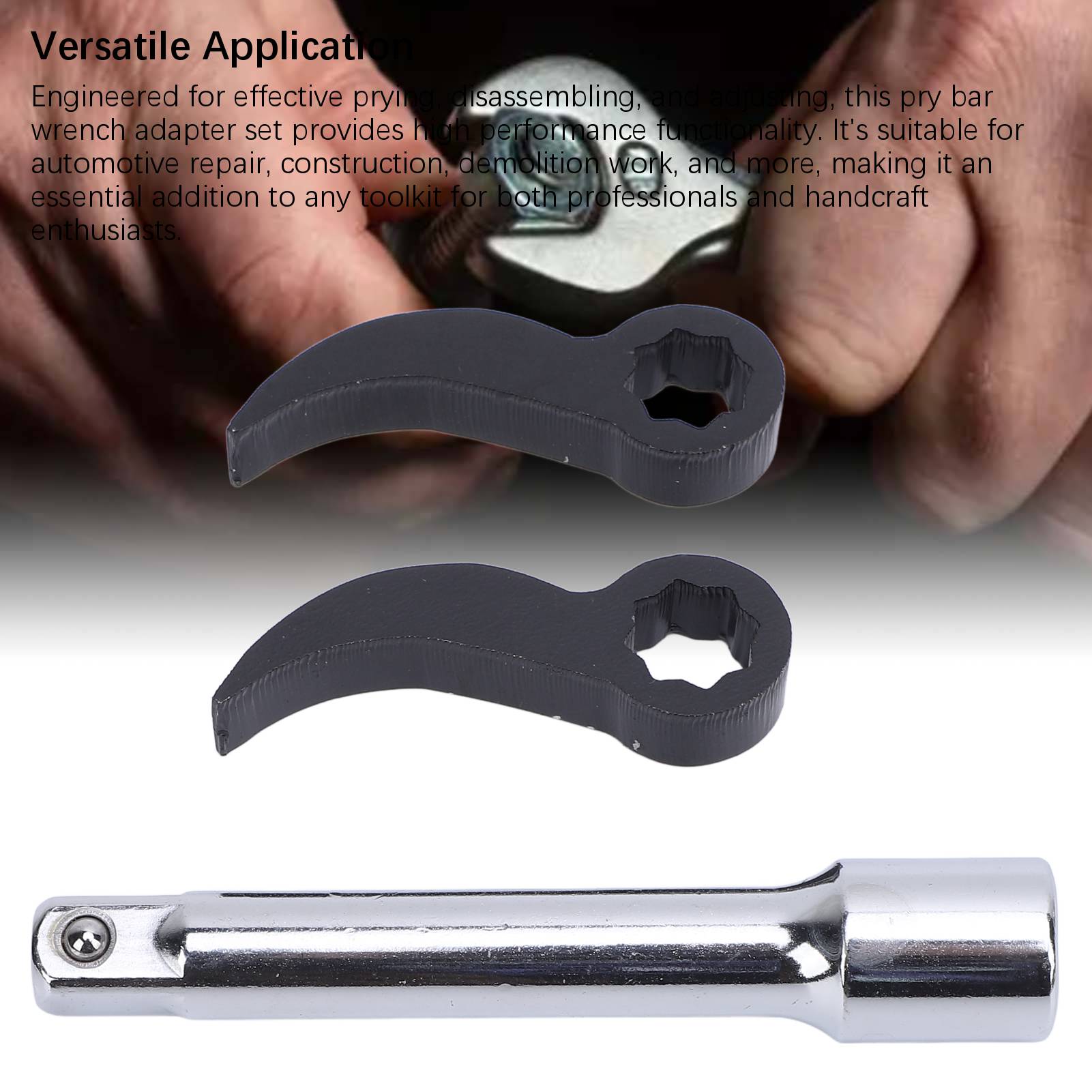 

Набор из 3 шт. Набор адаптеров для ломиков, сталь 65 Mn, 2 шт. Двойные квадратные головки-адаптеры для ломиков и 12 шт.