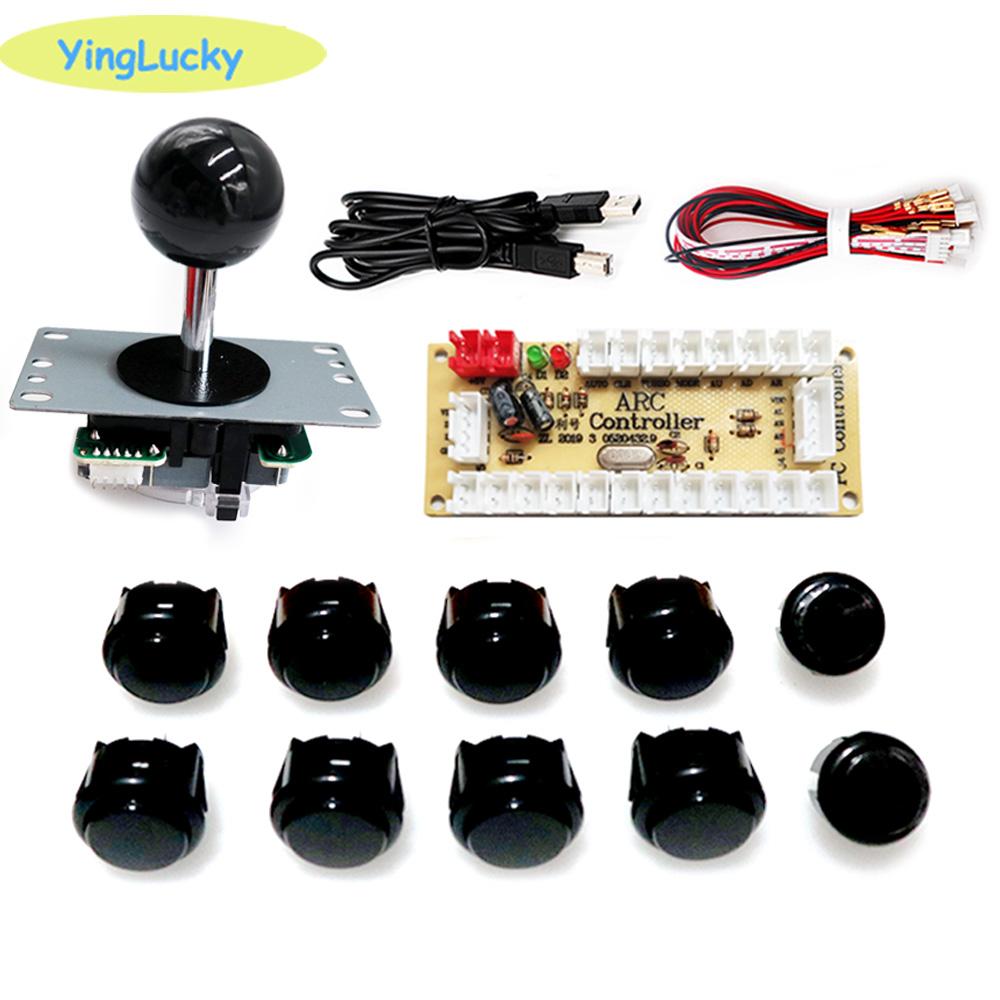 Arcade 2 Player Zero Delay Kit Mando Arcade Usb Encoder To Pc Rasberry Pi SANWA Push Button Joystick Usb Arcade Cabinet