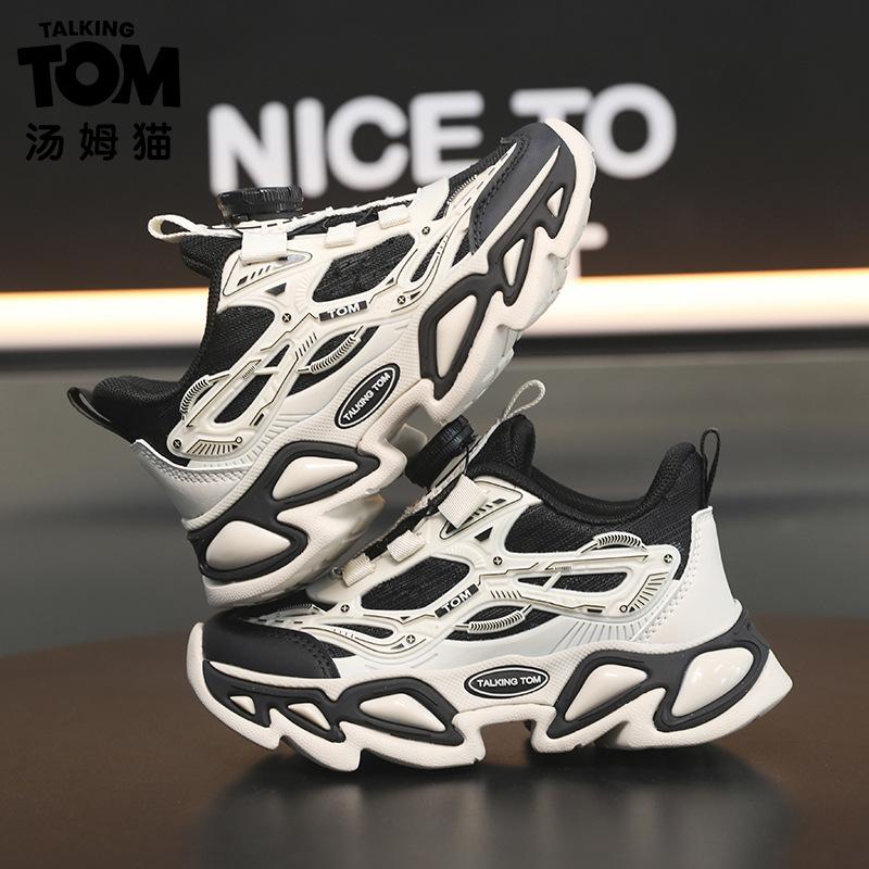 Tom cat classmate boy's dad shoes children's spring and autumn mesh sneakers medium and older children's lightweight running shoes trendy
