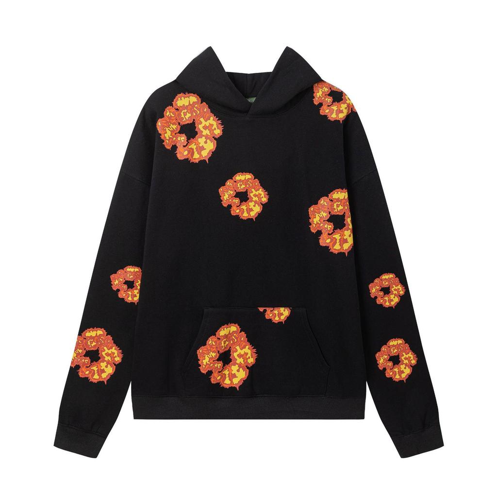 Fleece-Lined Denim Tears Hoodie & Sweatpants Set Inspired by Kanye's Style