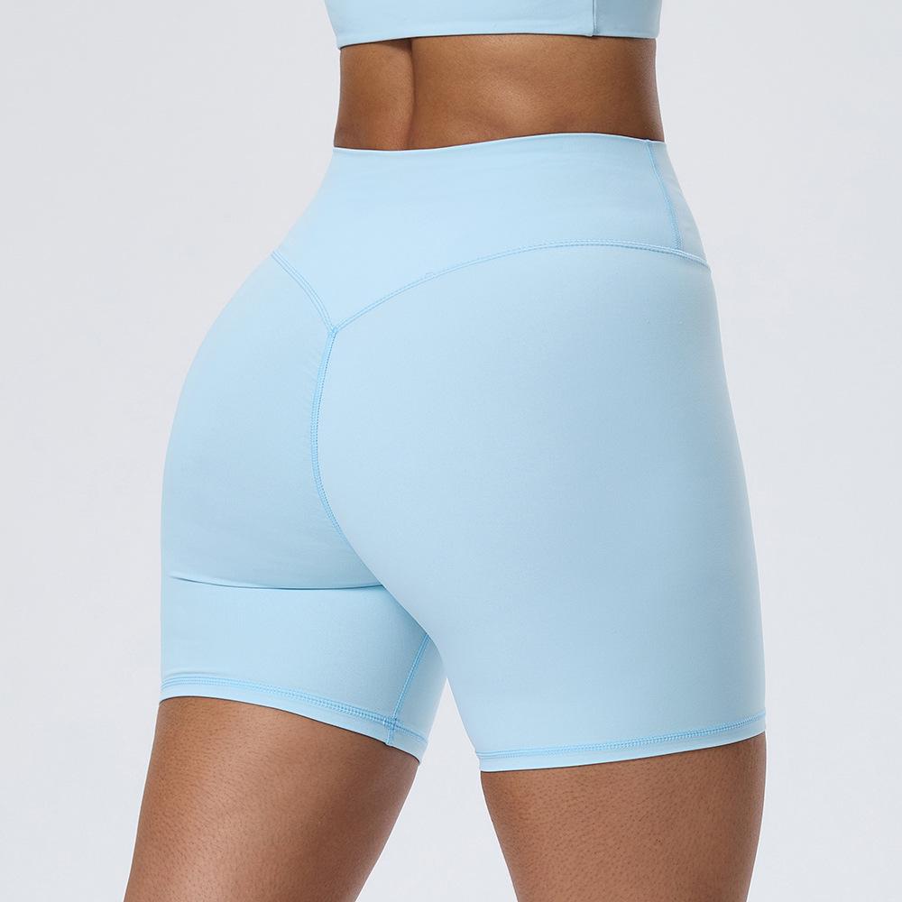Damen High Waist Po-Hebende Yoga- und Laufshorts - Schnelltrocknend, Hohe Elastizität
