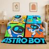 Manta Macia de Flanela A-Astro Bot Robô Desenho Animado, Manta Aconchegante para Cama, Sofá, Sala de Estar, Quarto, Viagem, Acampamento