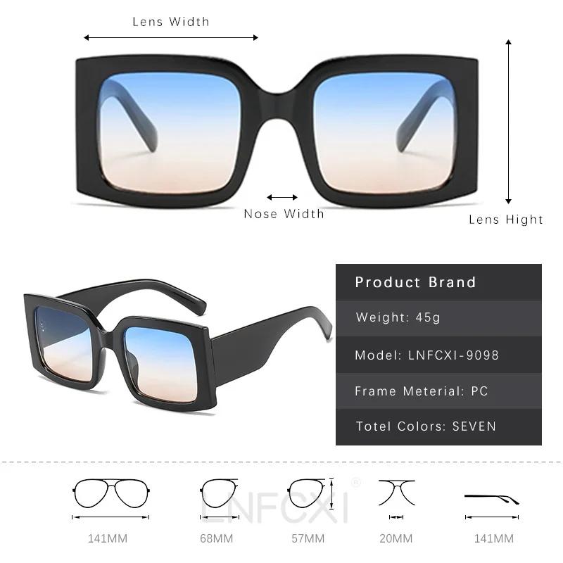  Beige Vintage Rectangle Women Sunglasses Ins Popular Fashion Blue Light Tea Eyewear Men Trending Sun Glasses Shades UV400