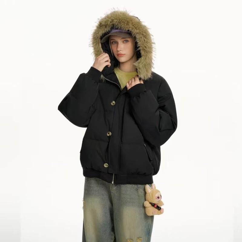Womens Short Down Jacket 2026 Fall Fashion Casual Warm Thick A-line Coat