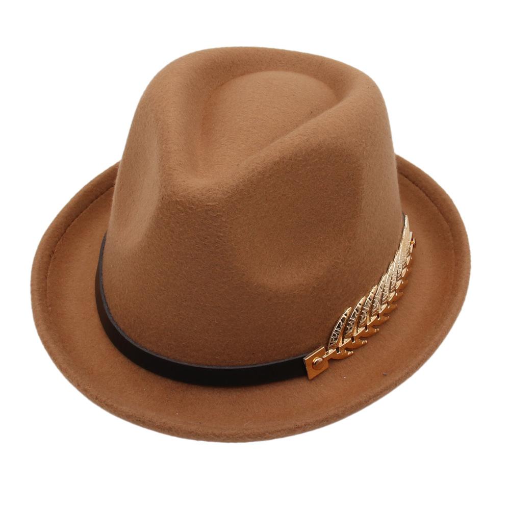 Gentleman'S Hat Woolen Jazz Hat British Style Men And Women'S Elegant Retro Top Hat