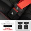 BFPQY1 2Sets Leather Car Logo Seat Belt Buckle Protector Cover Only For Front Seat Belt For VW Scirocco Jetta Beetle Golf Passat Polo
