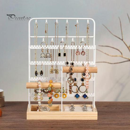 Decorative Jewelry Stand Rack Large Capacity Multi Tiers Stable Base Earrings Rings Necklaces Modern Organizer Bracelets Display Holder Shop Showcase