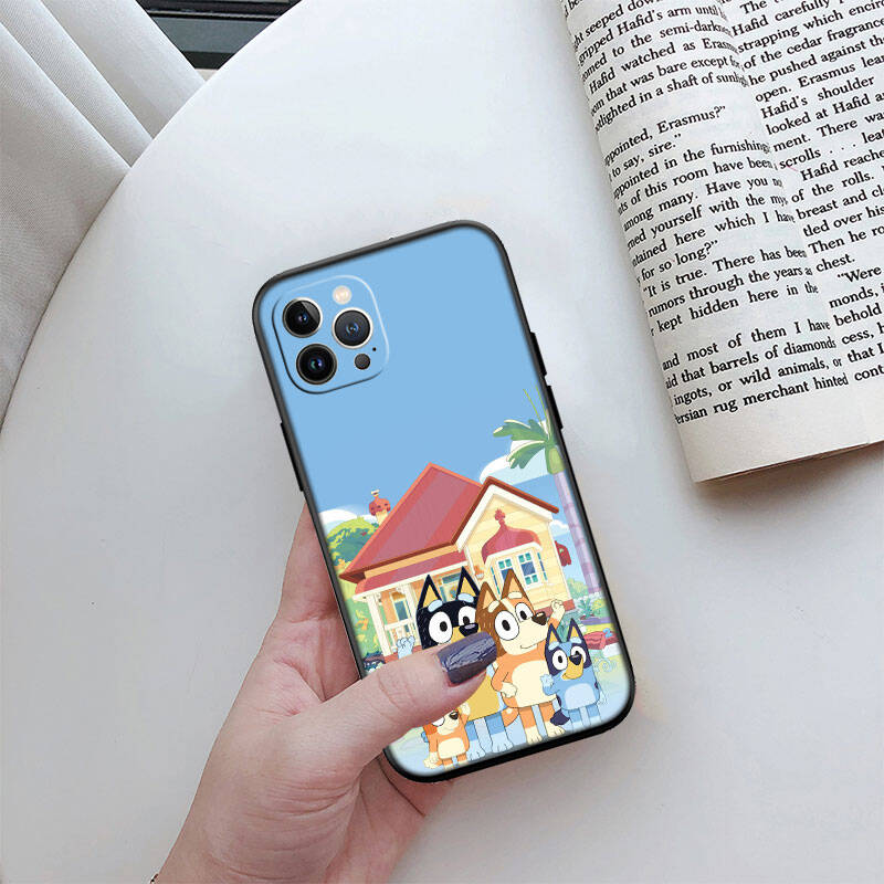 MH23 Bluey Phone Shell for Samsung S20 S21 S22 S23 S24 FE Ultra Plus Lite S21S A55 A07 A17 F06 F16 M06 M16 M56 A36 A37 A57