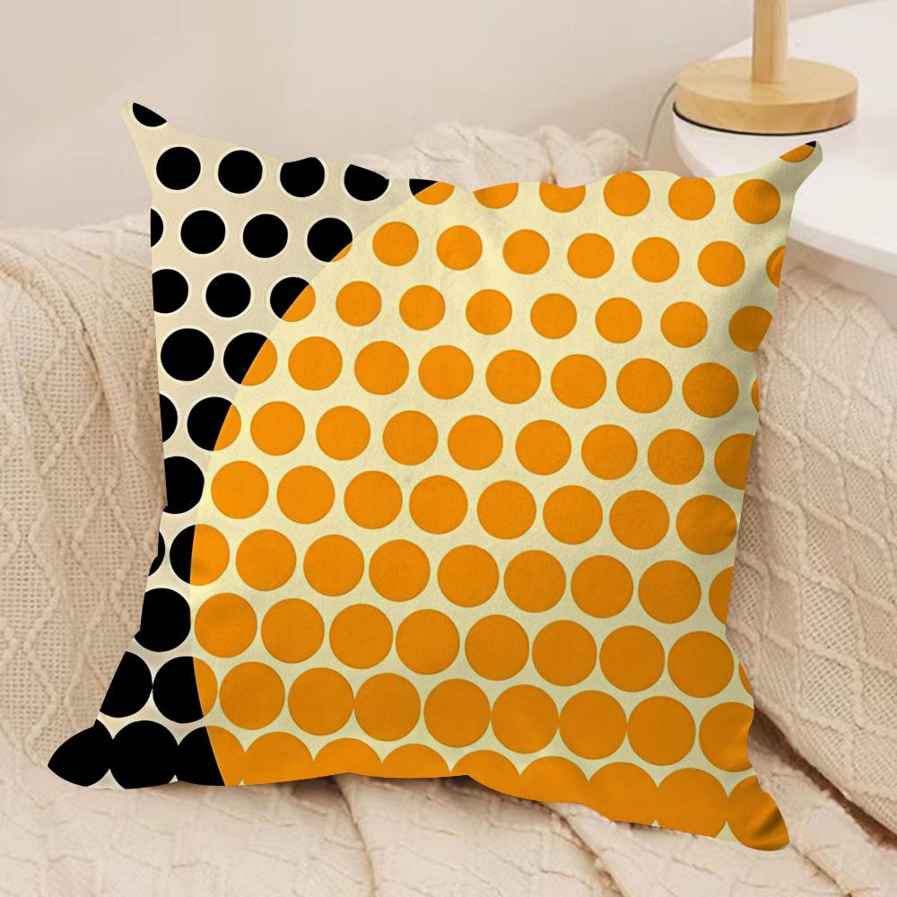 Abstract B-Bauhaus Geometry Cushion Cover Soft Plush Fabric Double-Sided Printed Sofa Cushion Cover for All Seasons Home Decor
