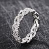 Huitan Sparkling Crystal Ring Bridal for Wedding Party  Color Twist Design Band Fashion Versatile Women Jewelry Fancy Gift