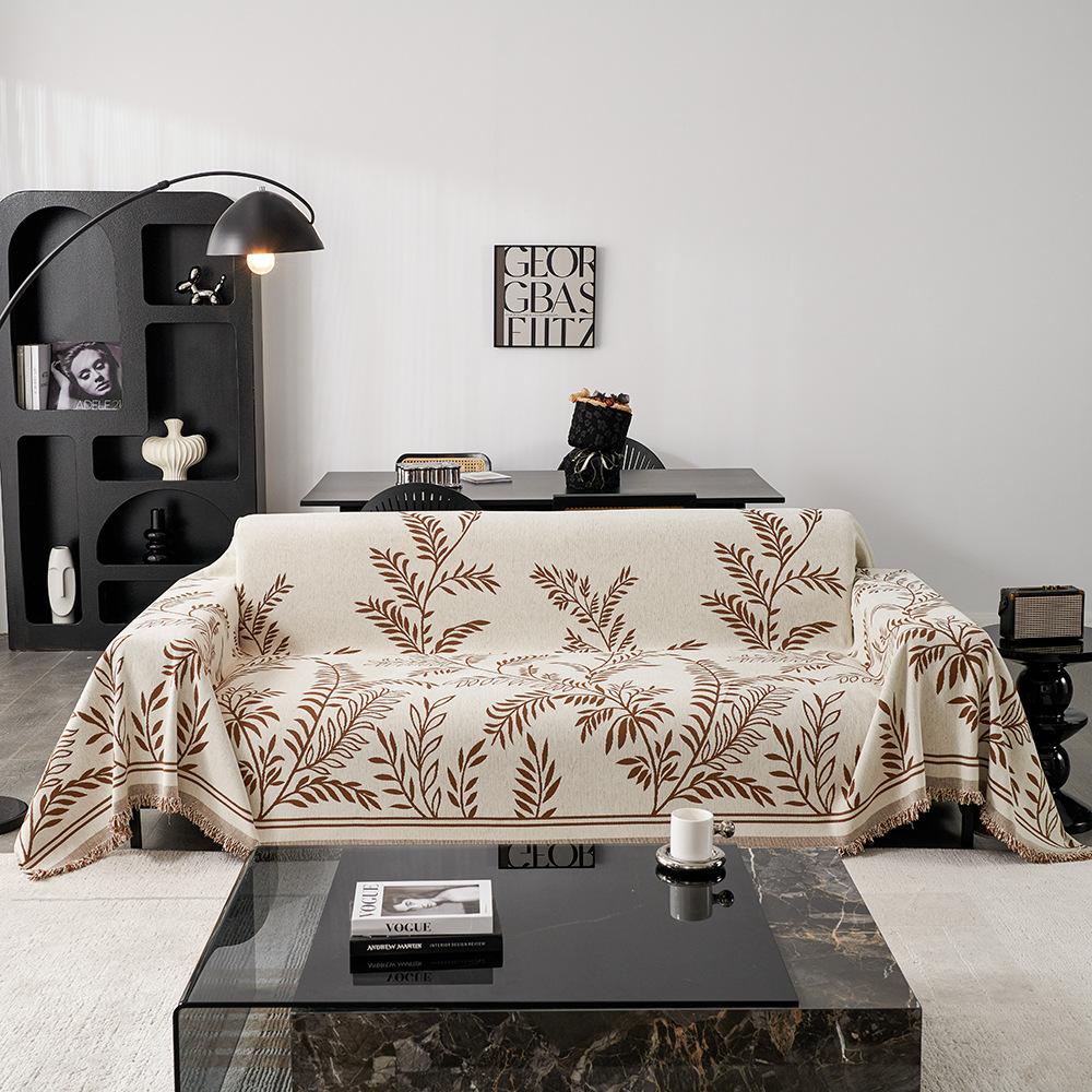 Bohemia Sofa Blanket Chenille Fabric Sofa Covers Four Seasons Universal Tassel Throw Blankets Anti-cat Scratch Towel Protector
