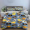 "Cartoon Dog Pattern Three-Piece Set" Bedding Set with 1 Duvet Cover 2 Pillowcases Single Double King Queen, Gift