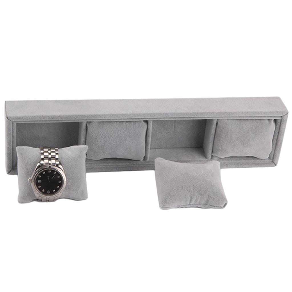 Modern Jewelry Showcase 4 Grids Watch Storage Box Watch Organizer Stylish Bangle Box Suitable for Watches and Bracelets