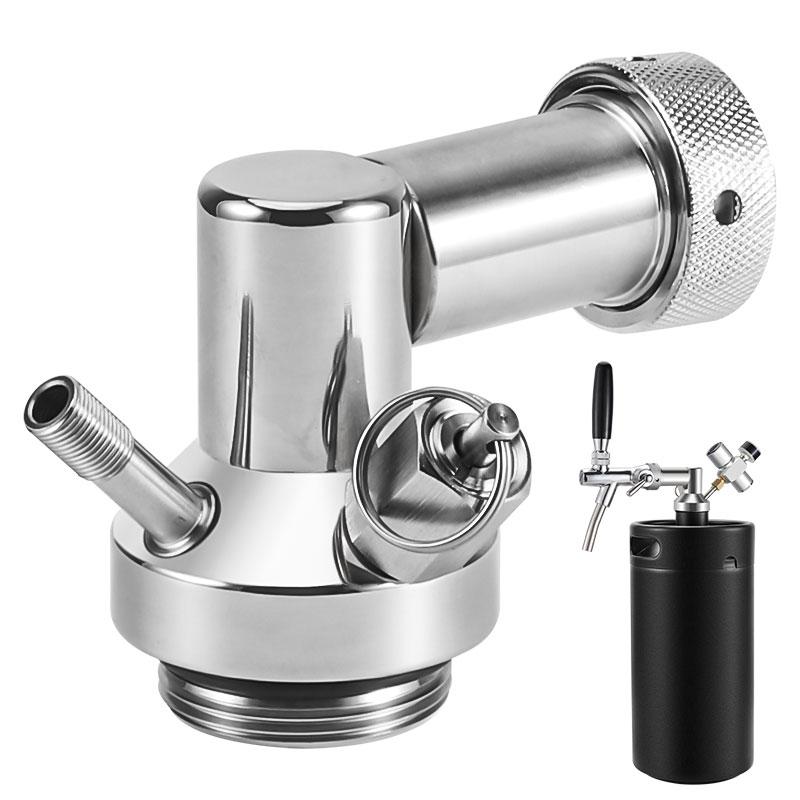 3.6L /5L Mini Keg Growler Kit, 0-60 PSI Co2 Regulator & Flow Control Beer Tap Dispenser,Carbonation Fresh Beer In This Summer