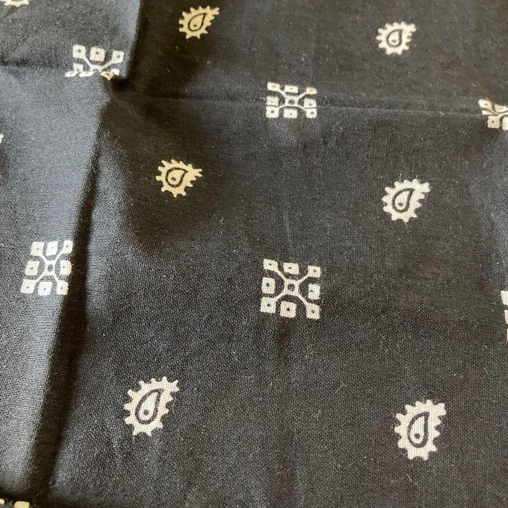Used Bandana Jay Adams Black Paisley Pattern Handkerchief