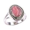 Piatră prețioasă Rodocrozit Natural 925 Argint Sterling Masiv Bijuterii Inel S.8 w6M84