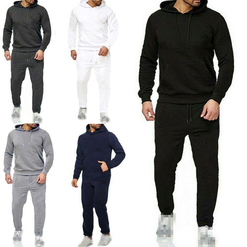 Immaculate Quality Mens Pullover Tracksuit Hoodie Jogging Bottoms Set With Stretch Fabric