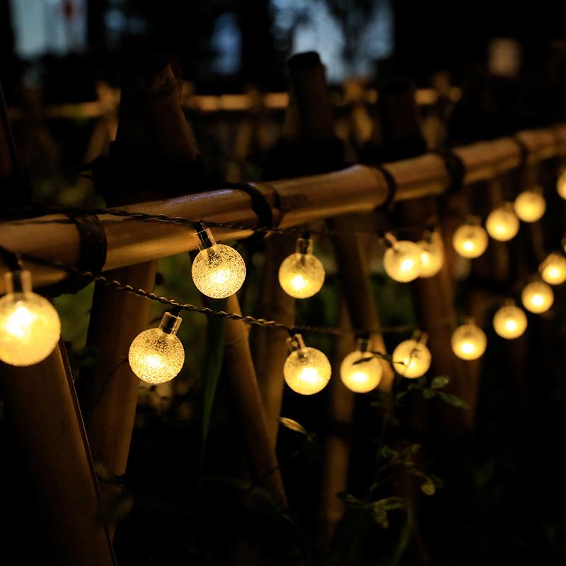 Solar LED Crystal Bubble Ball Outdoor Lamp Battery Model, 1.5m, 10 LEDs